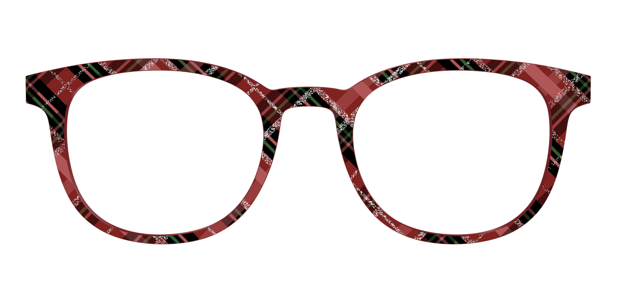 The Holly Plaid with Glitter - Front Top Image - Pair Eyewear