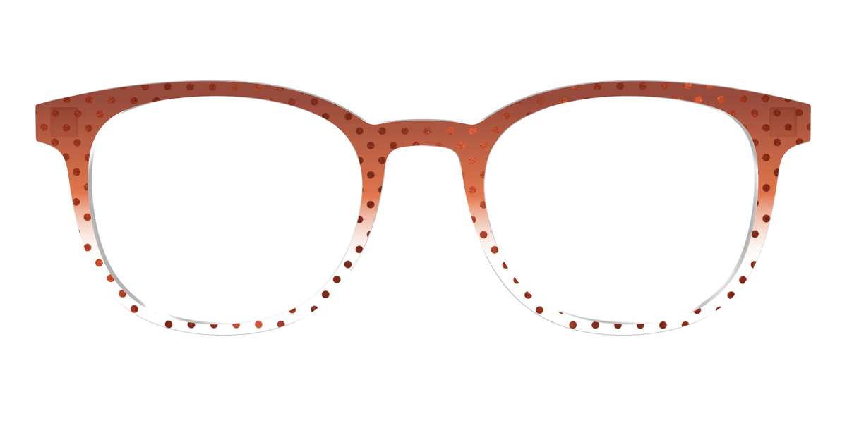 The Inferno Orange Gradient Crystal Polka Dots - Front Top Image - Pair Eyewear