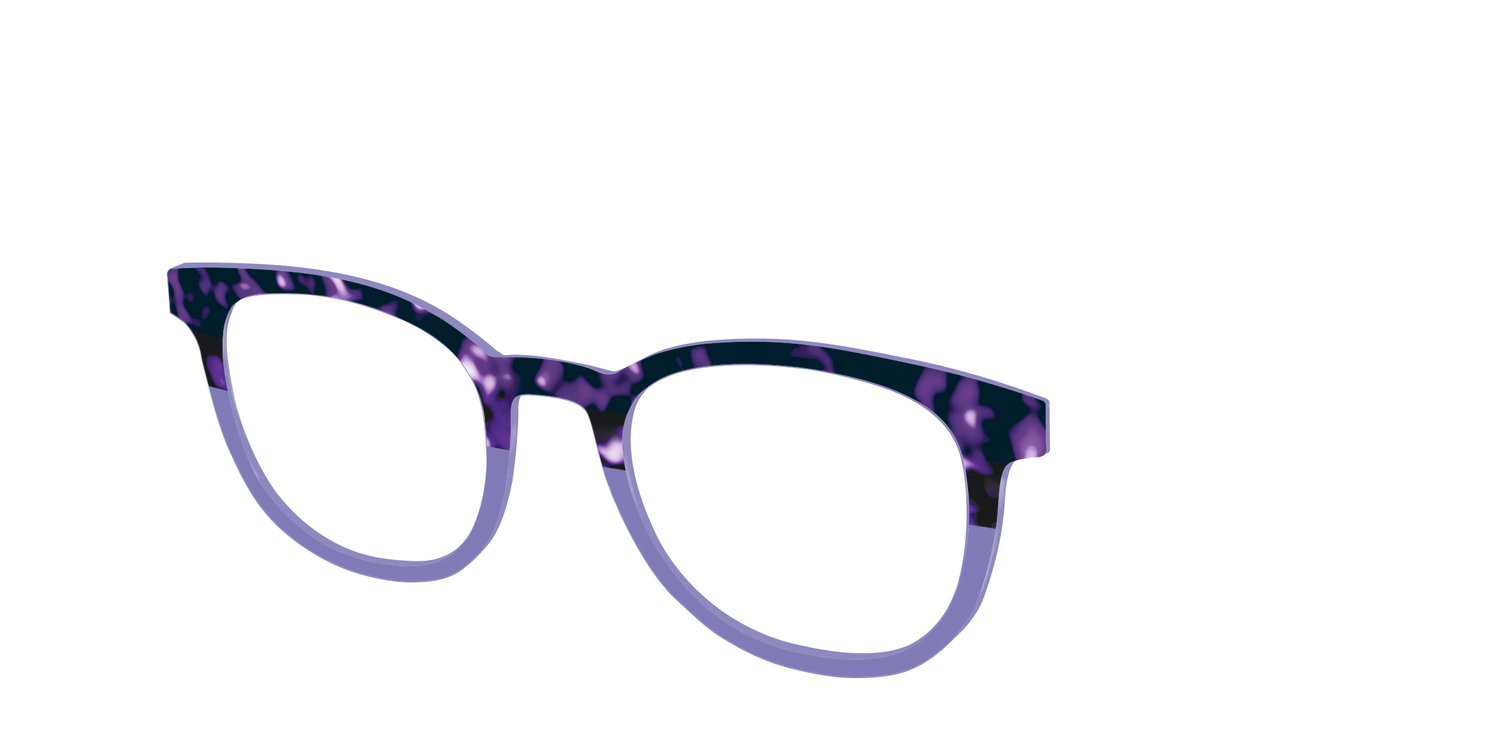 The Iris Tortoise Crystal Split - Angle Top Image - Pair Eyewear