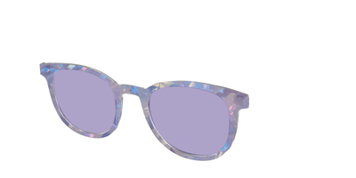 The Lavender Pearl Tort With Celestial Purple Lens - Angle Top Thumbnail - Pair Eyewear