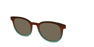 The Polarized Mahogany to Juniper Woodgrain Sun Top - Angle Top Thumbnail - Pair Eyewear