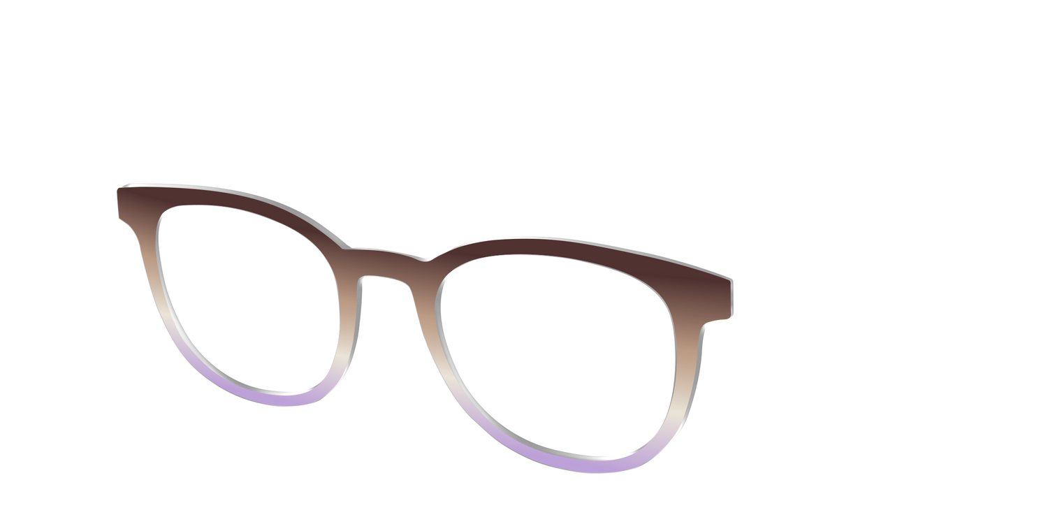 The Mocha to Light Lavender Gradient - Angle Top Image - Pair Eyewear