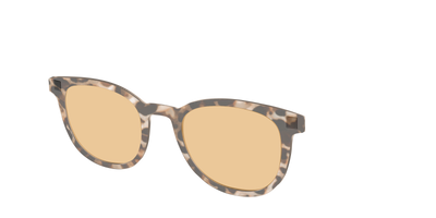 The Neutral Tort Crystal With Umber Brown Lens - Angle Top Thumbnail - Pair Eyewear