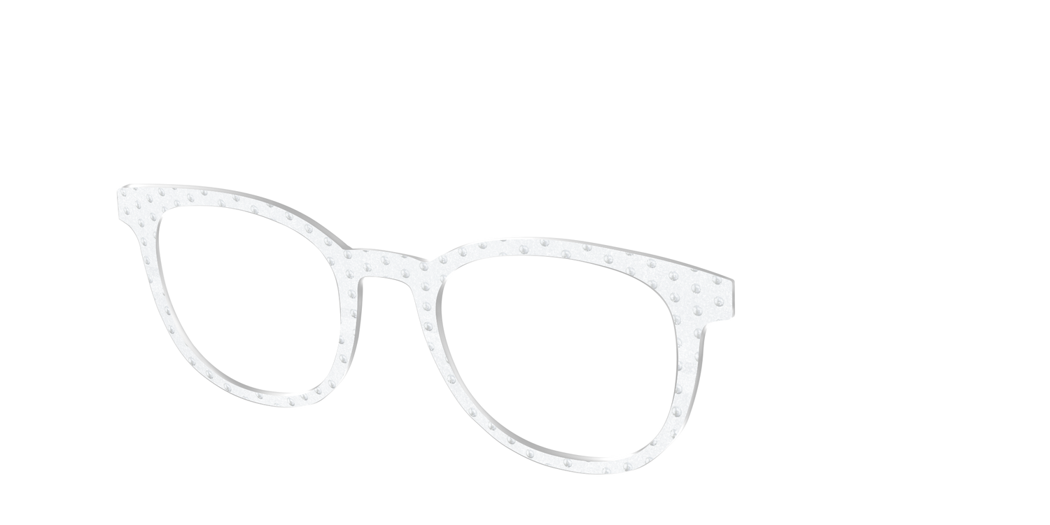 The Pearl Shimmer Polka Dots - Angle Top Image - Pair Eyewear