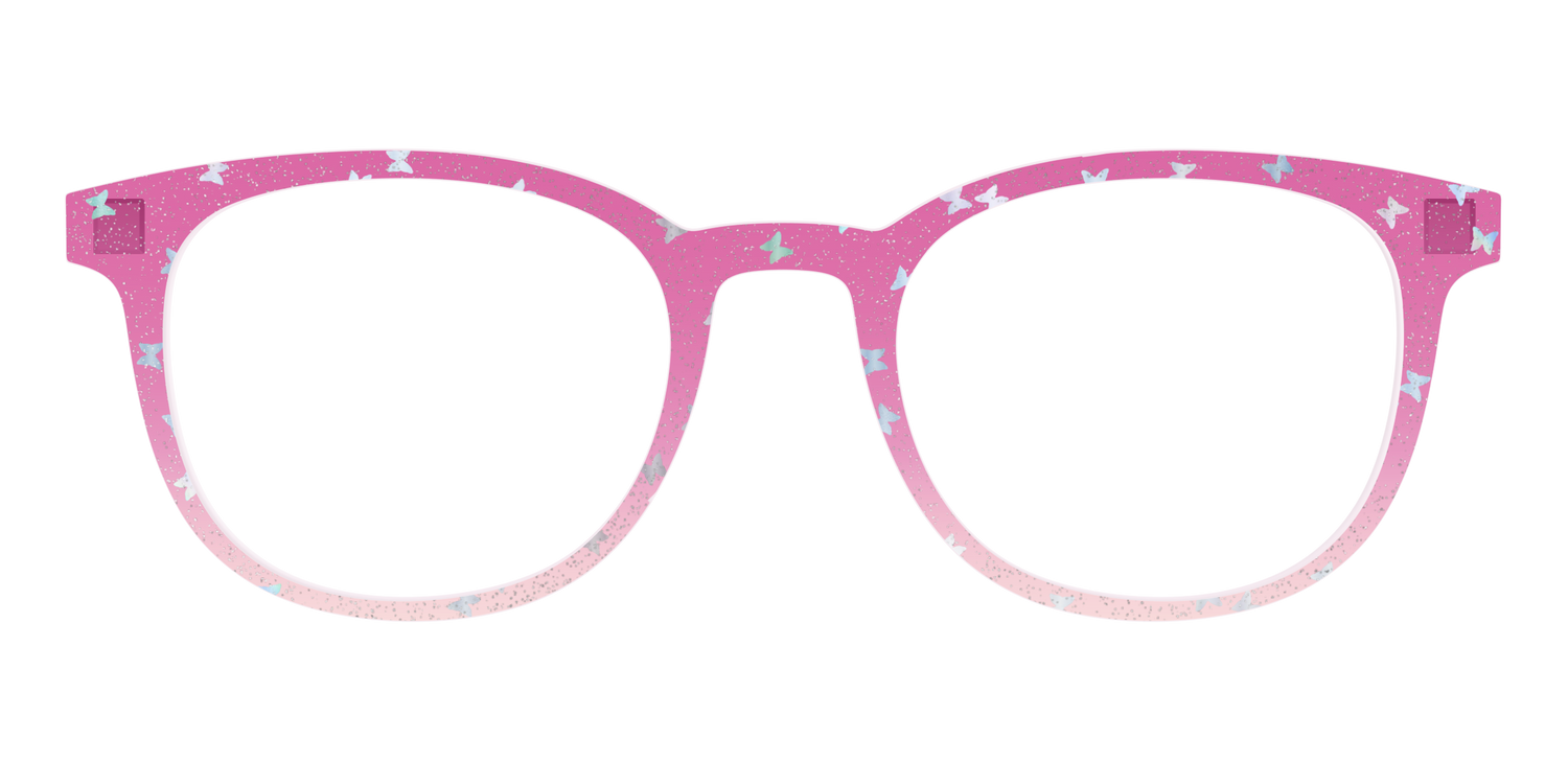 The Pink Butterfly Sparkle Crystal - Front Top Image - Pair Eyewear