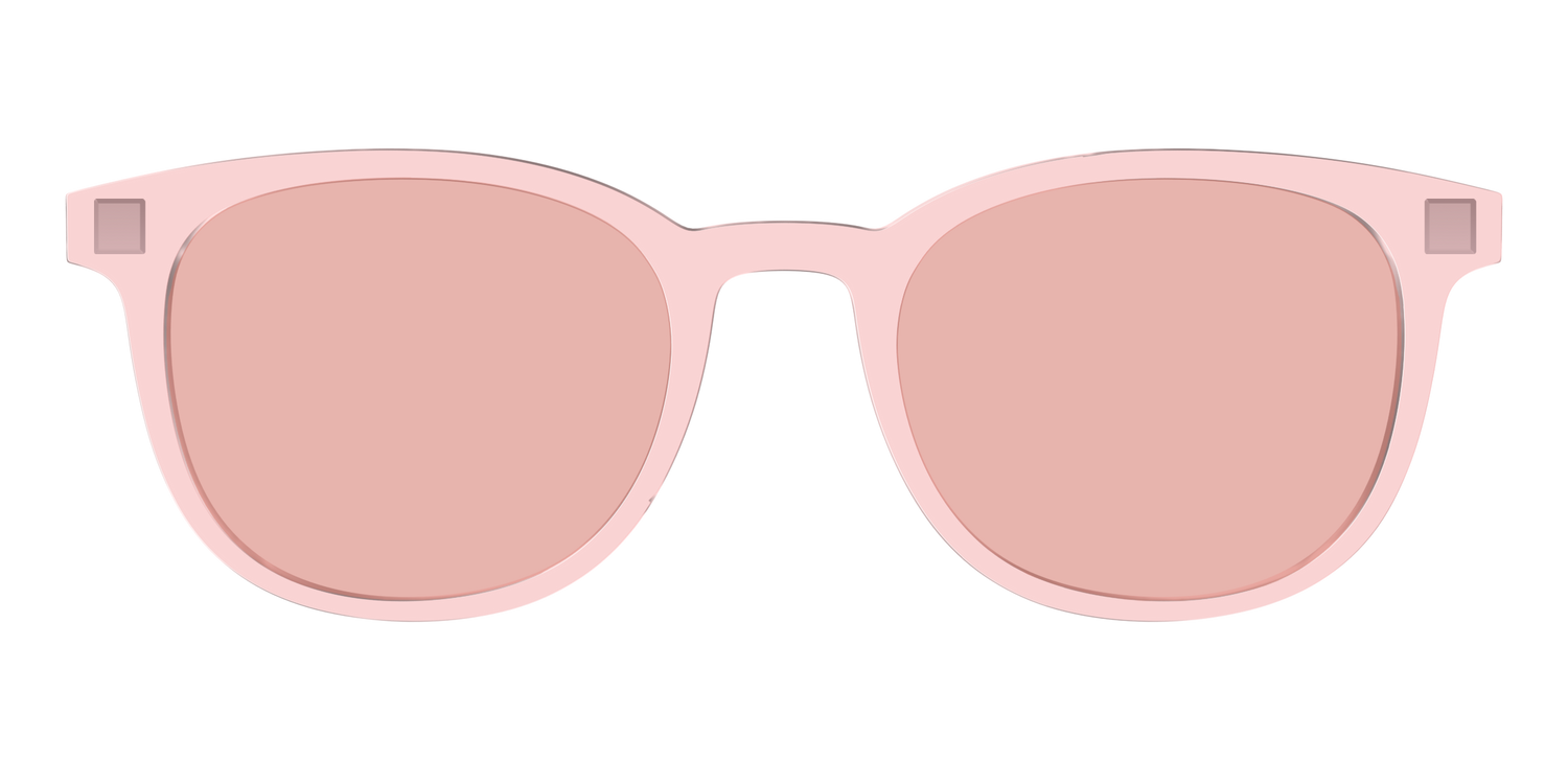 The Pink Crystal With Coral Pink Lens - Front Top Image - Pair Eyewear