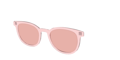 The Pink Crystal With Coral Pink Lens - Angle Top Thumbnail - Pair Eyewear