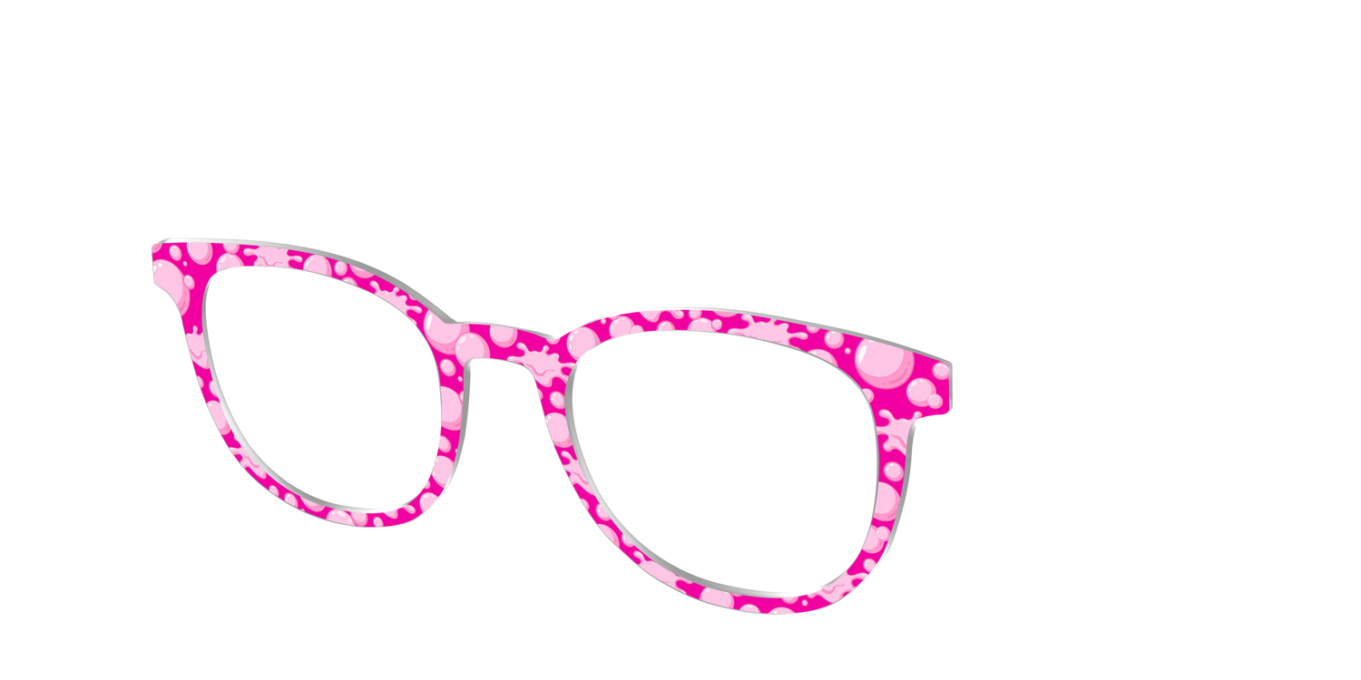 The Pink Pop Bubbles - Angle Top Image - Pair Eyewear