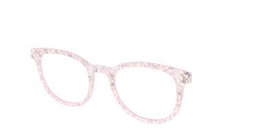 The Pink Shimmer Petals with Silver Foil - Angle Top Thumbnail - Pair Eyewear