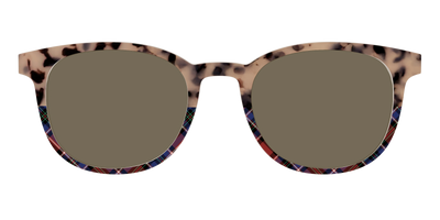 The Polarized Cookie Dough Tortoise & Plaid Split Sun Top - Front Top Thumbnail - Pair Eyewear