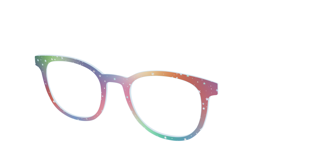 The Rainbow Holographic Celestial - Angle Top Image - Pair Eyewear