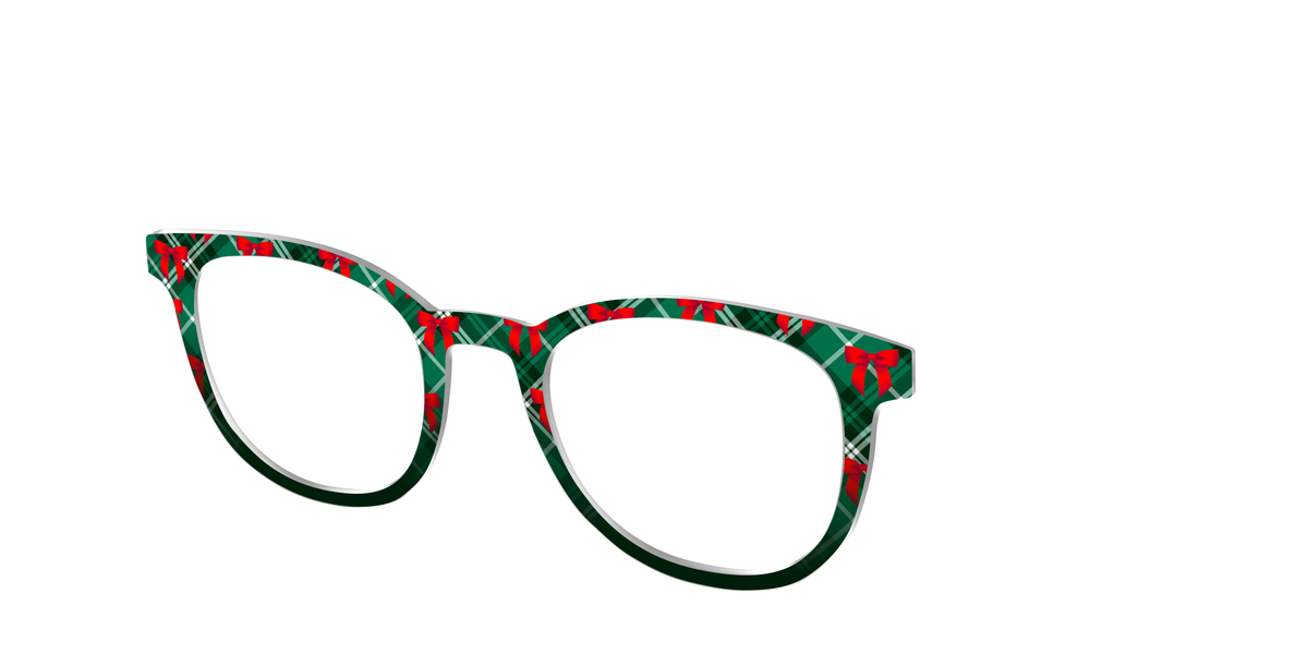 The Ribbon-Clad Plaid - Angle Top Image - Pair Eyewear