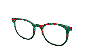 The Ribbon-Clad Plaid - Angle Top Thumbnail - Pair Eyewear