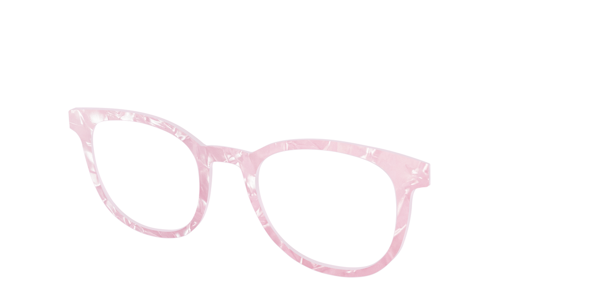 The Rose Quartz Pearl Marble - Angle Top Image - Pair Eyewear