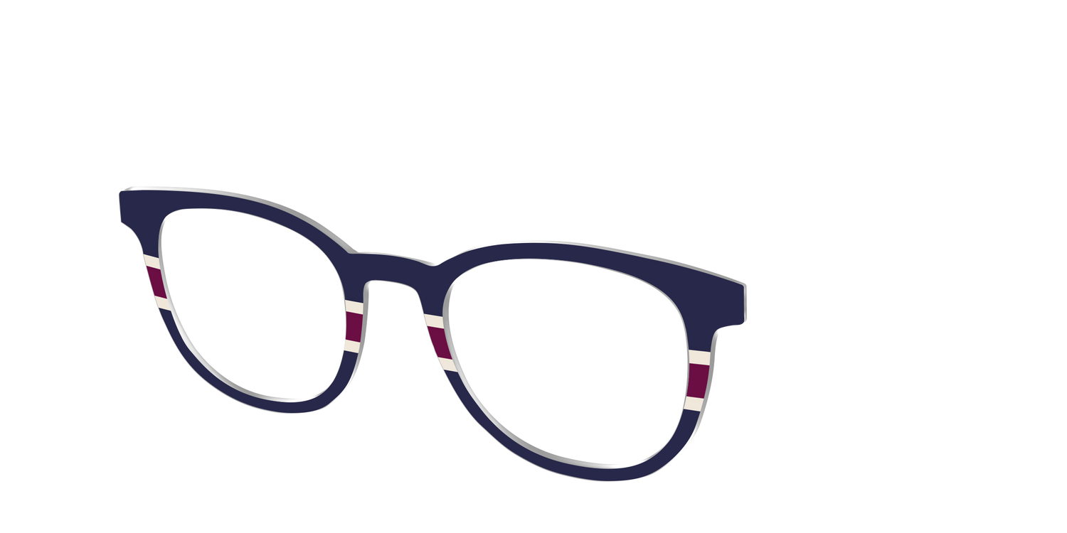 The Rugby Stripes - Angle Top Image - Pair Eyewear