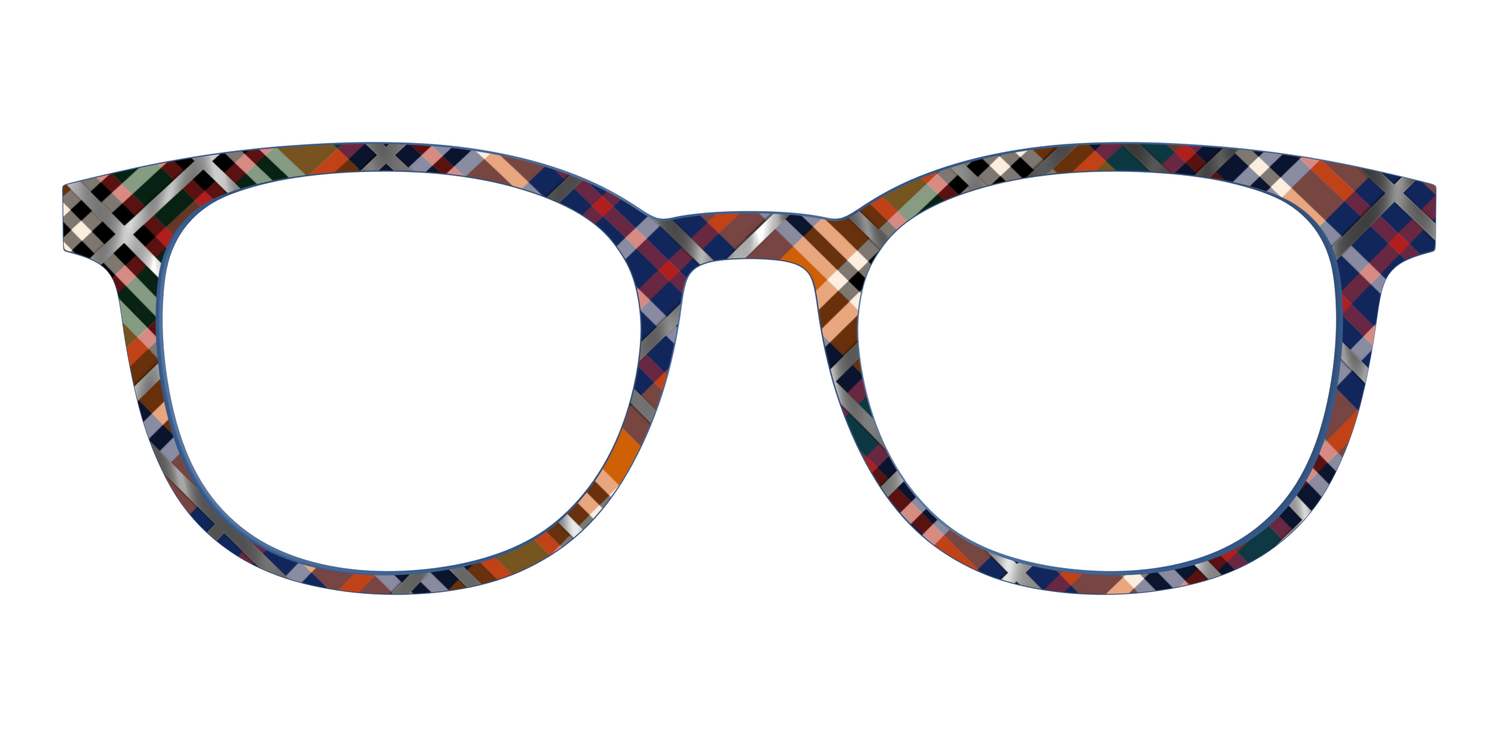 The Scholastic Plaid with Foil - Front Top Image - Pair Eyewear
