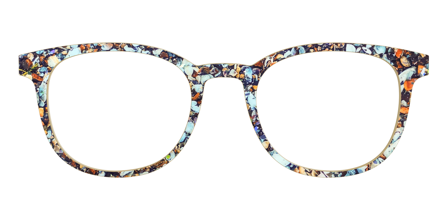 The Seashell Tortoise with Holographic Glitter - Front Top Image - Pair Eyewear