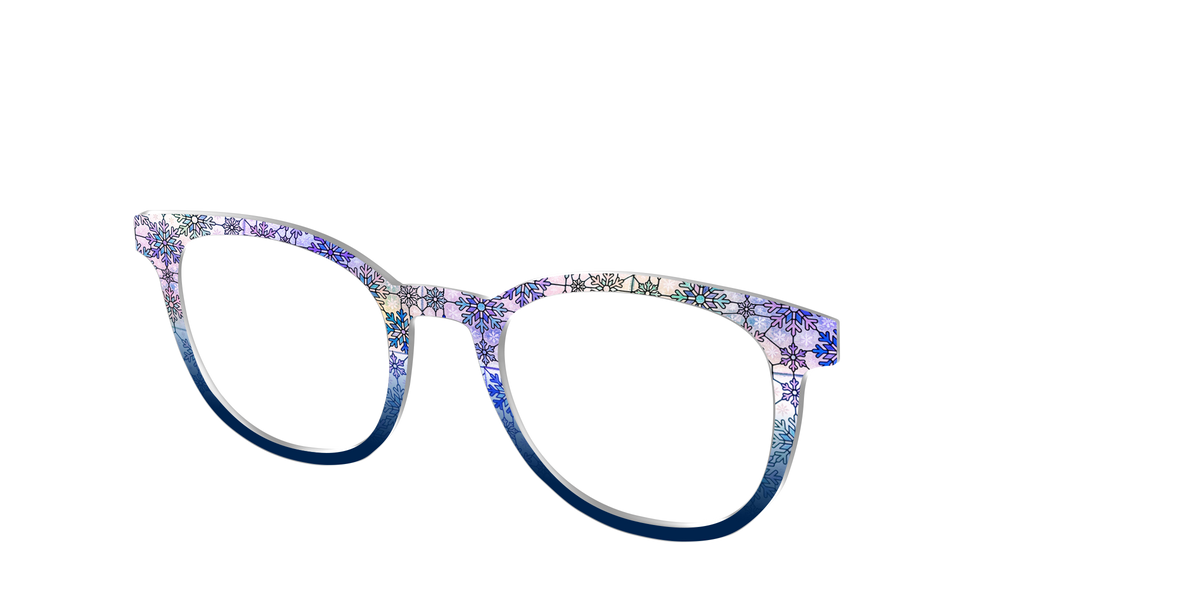 The Snowfall Stained Glass - Angle Top Image - Pair Eyewear