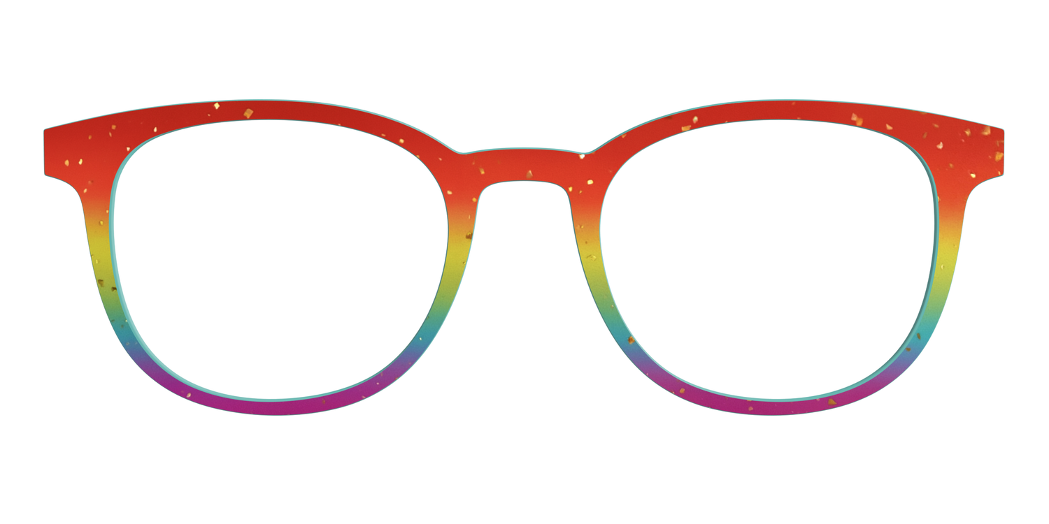 The Spectrum Gradient with Gold Flakes - Front Top Image - Pair Eyewear