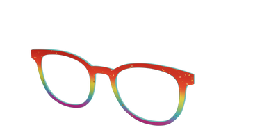The Spectrum Gradient with Gold Flakes - Angle Top Thumbnail - Pair Eyewear