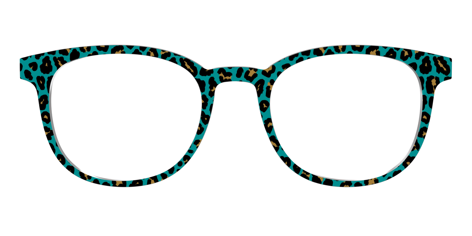 The Teal Leopard - Front Top Image - Pair Eyewear