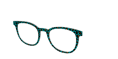 The Teal Leopard - Angle Top Thumbnail - Pair Eyewear