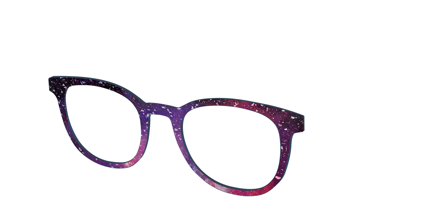 The Twilight Sky with Holographic Glitter - Angle Top Image - Pair Eyewear
