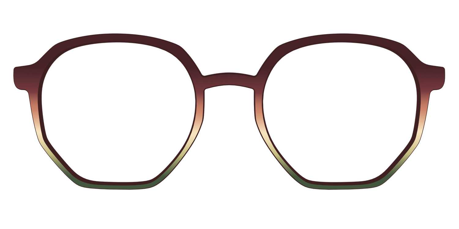 The Acorn to Moss Gradient - Front Top Image - Pair Eyewear