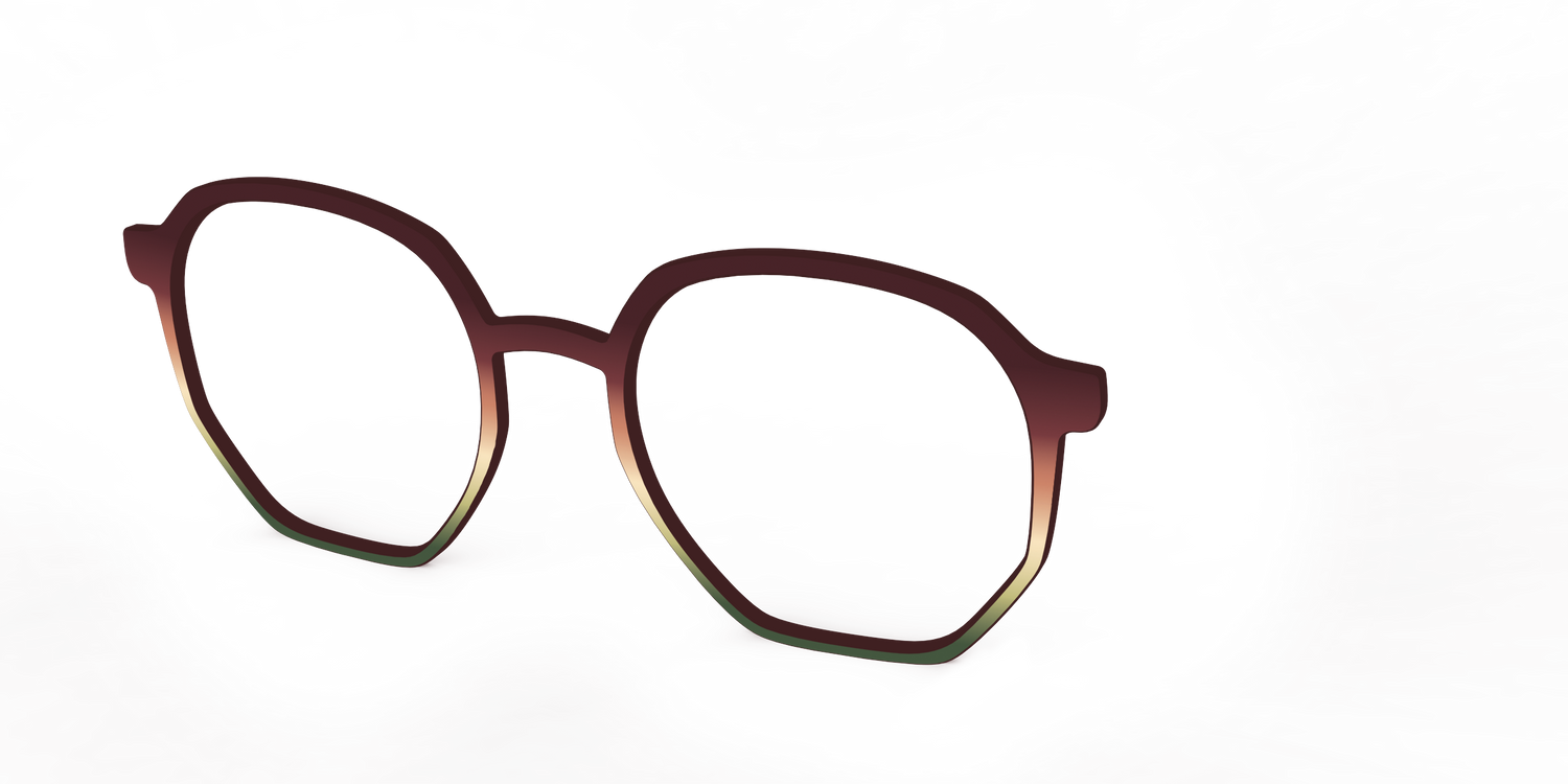 The Acorn to Moss Gradient - Angle Top Image - Pair Eyewear