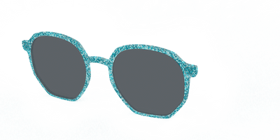 The Polarized Aquamarine Sparkle Sun Top - Angle Top Thumbnail - Pair Eyewear