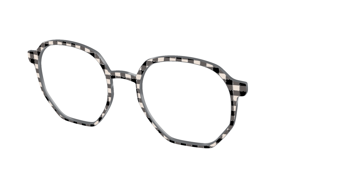 The Black Buffalo Check with Glitter - Angle Top Image - Pair Eyewear