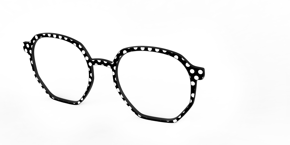 The Black Polka Dots - Angle Top Image - Pair Eyewear
