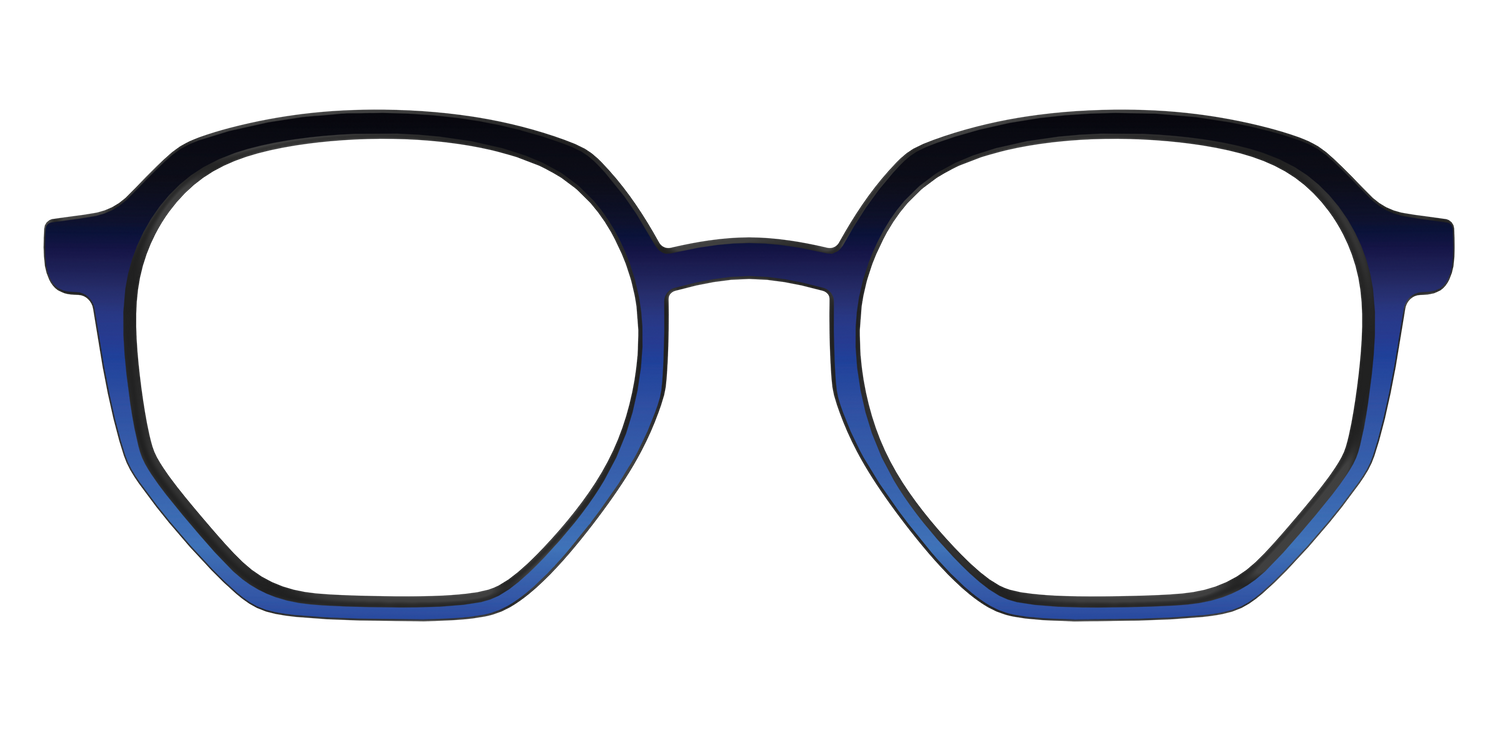 The Black to Blueberry Gradient - Front Top Image - Pair Eyewear