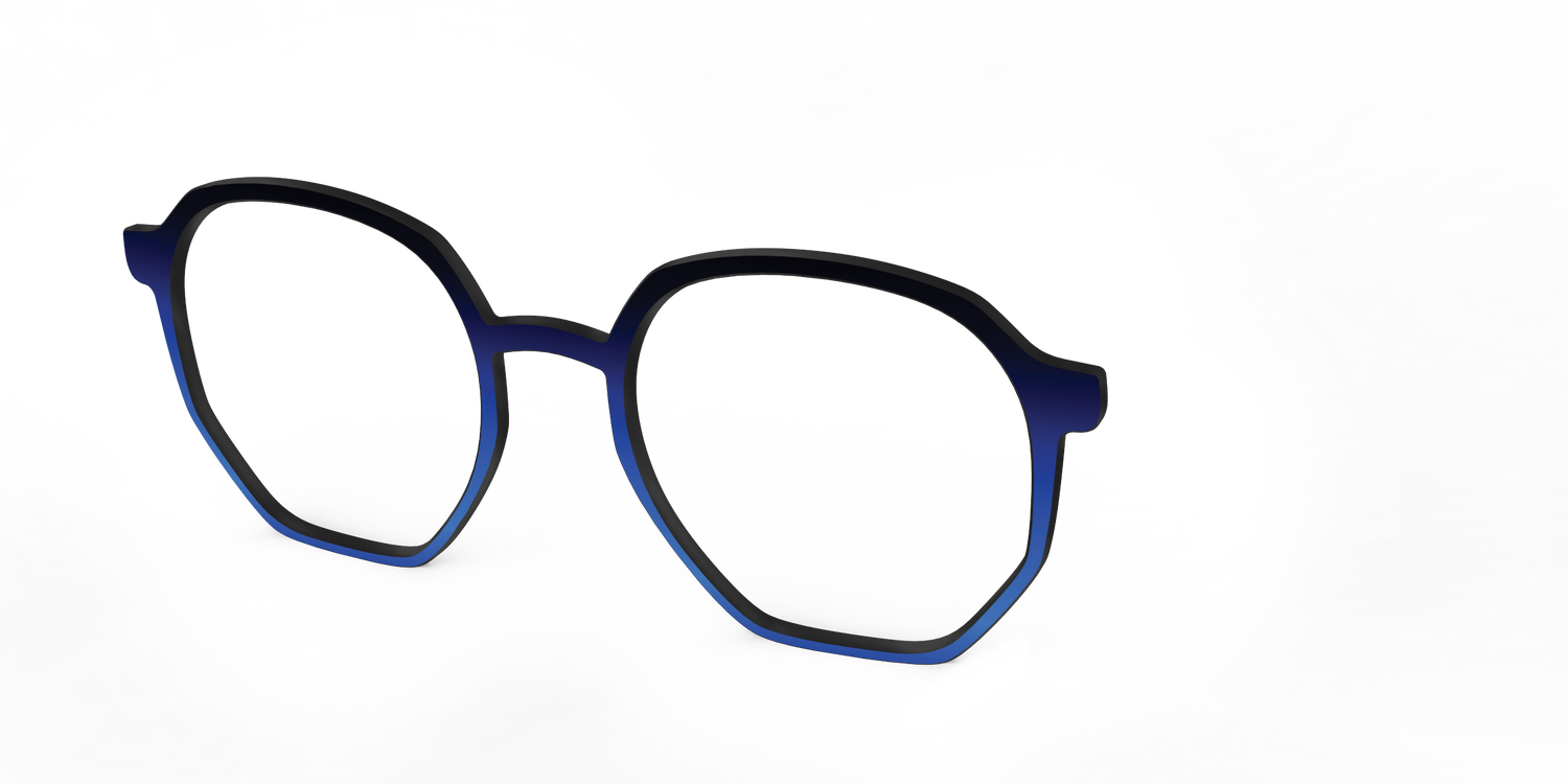 The Black to Blueberry Gradient - Angle Top Image - Pair Eyewear
