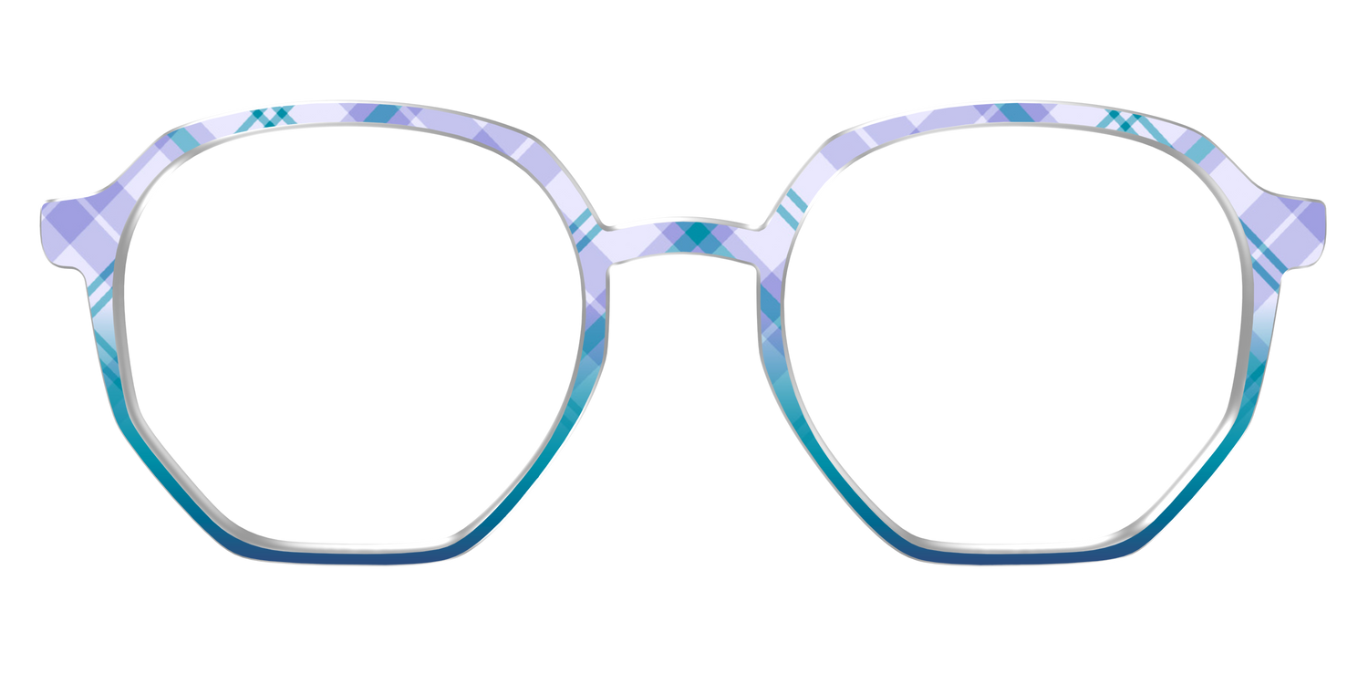 The Bluebell Plaid - Front Top Image - Pair Eyewear