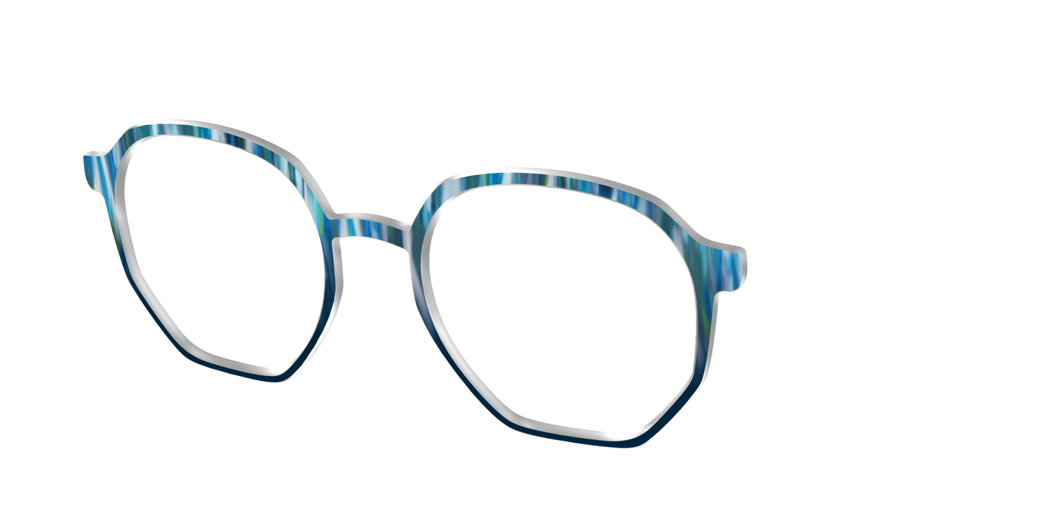 The Blueberry Brushstrokes - Angle Top Image - Pair Eyewear