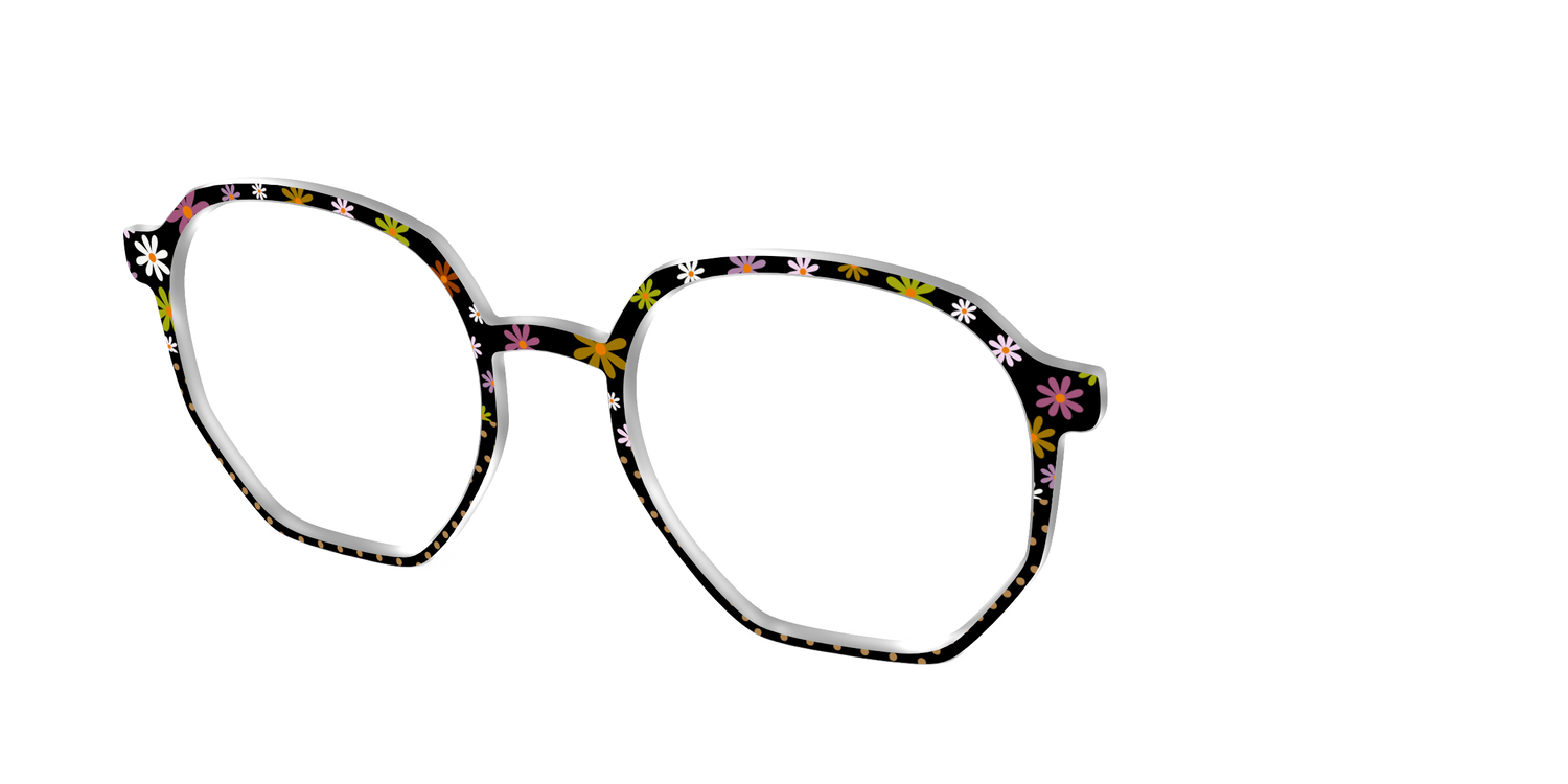 The Daisy Dot Split - Angle Top Image - Pair Eyewear