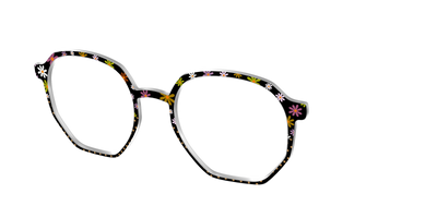 The Daisy Dot Split - Angle Top Thumbnail - Pair Eyewear