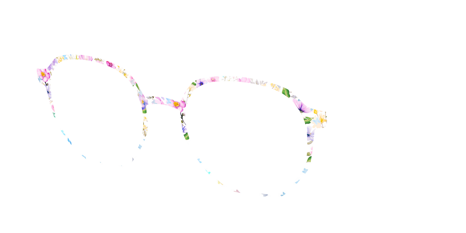 The Delicate Flower Crown with Butterfly Glitter - Angle Top Image - Pair Eyewear