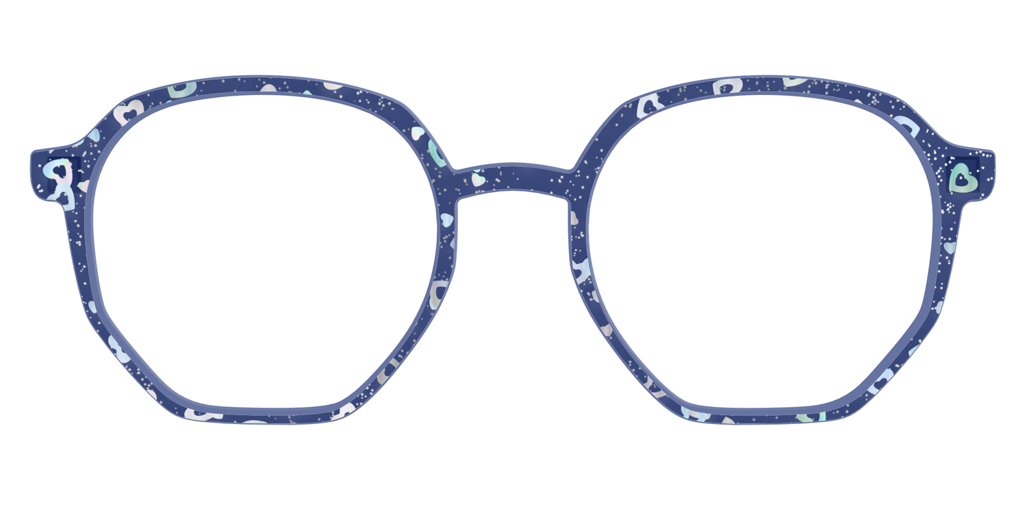 The Denim Heart Glitter Crystal - Front Top Image - Pair Eyewear