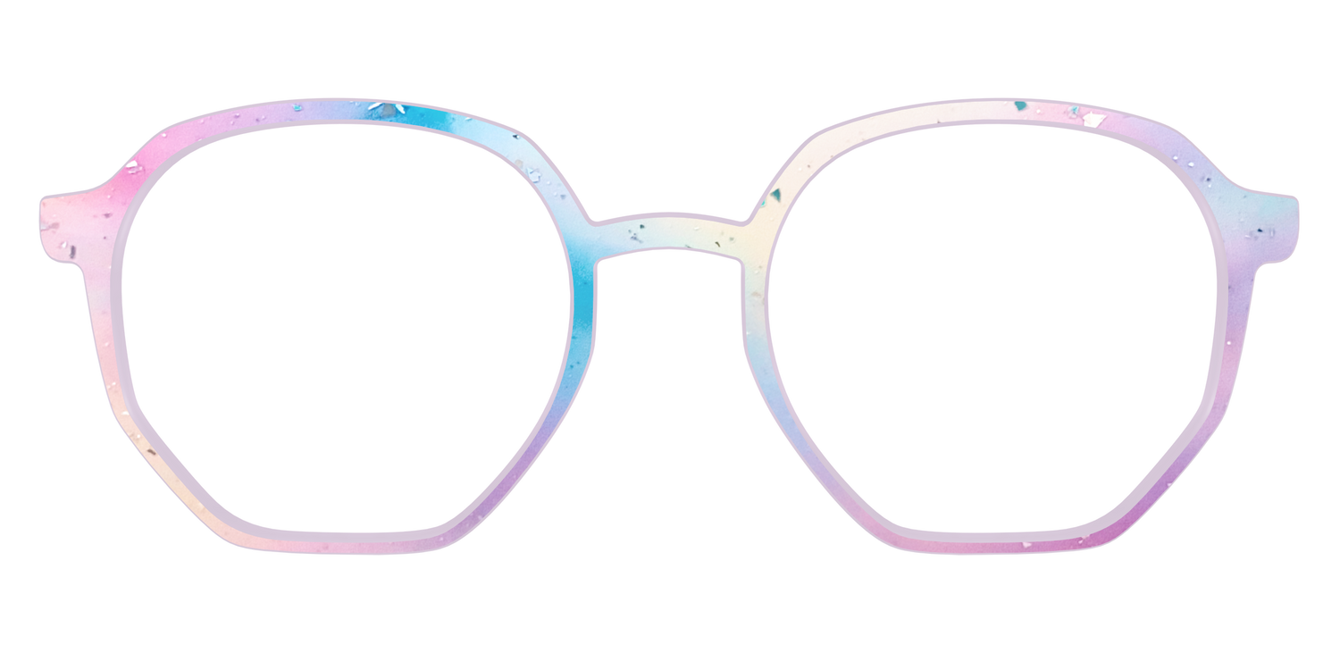 The Dreamy Pastel with Holographic Glitter - Front Top Image - Pair Eyewear
