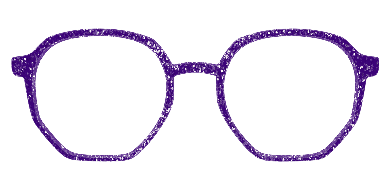 The Electric Purple Sparkle - Front Top Image - Pair Eyewear