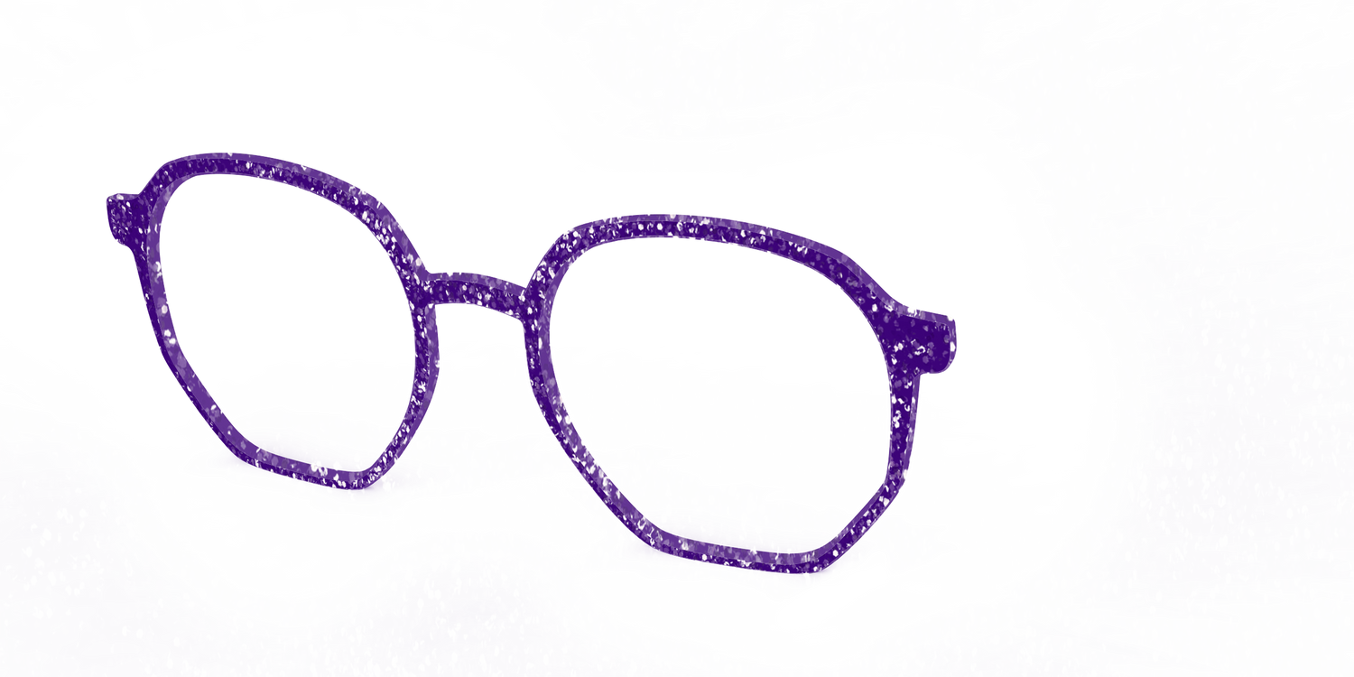 The Electric Purple Sparkle - Angle Top Image - Pair Eyewear