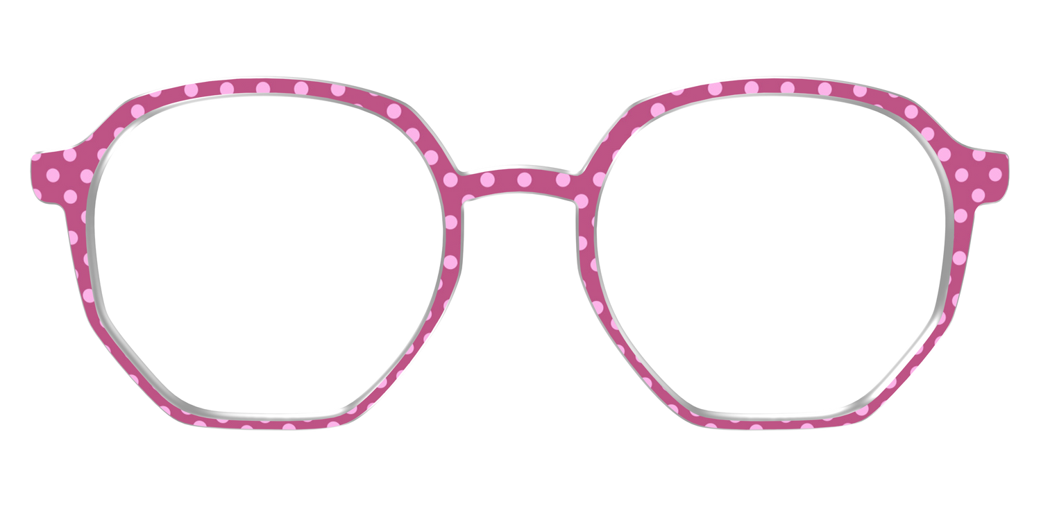 The Fuchsia Polka Dots - Front Top Image - Pair Eyewear