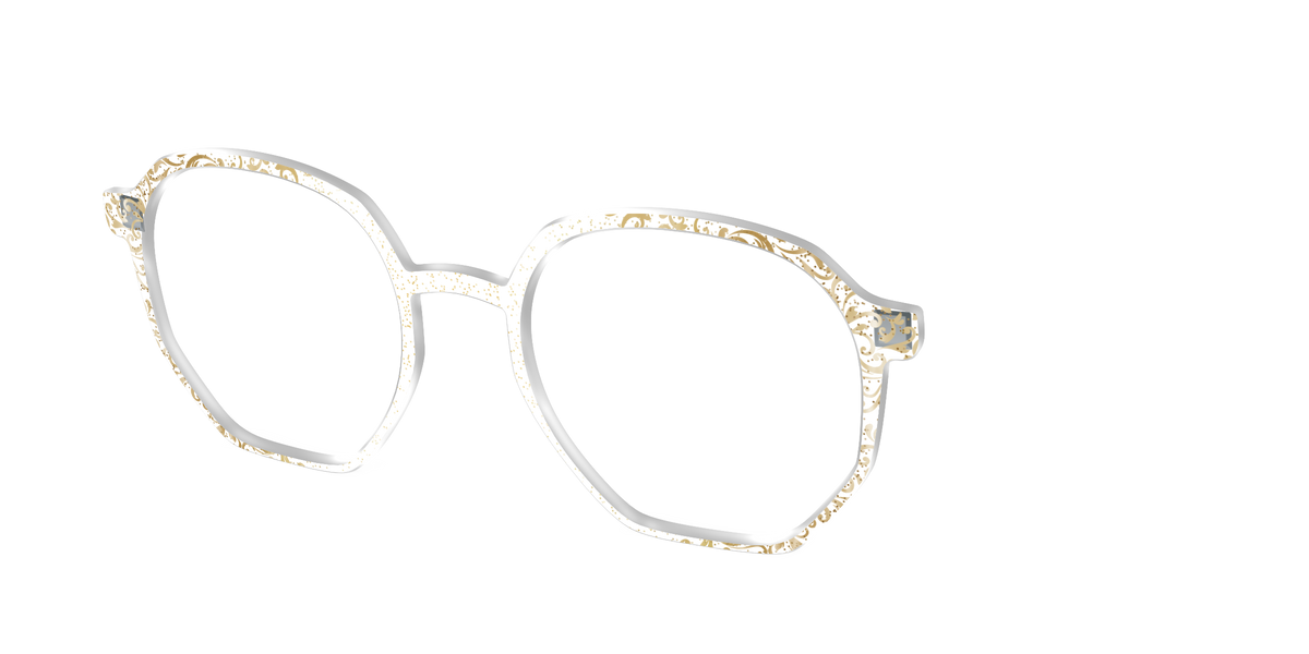 The Golden Flair Glitter Crystal with Gold Foil - Angle Top Image - Pair Eyewear