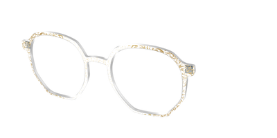 The Golden Flair Glitter Crystal with Gold Foil - Angle Top Thumbnail - Pair Eyewear