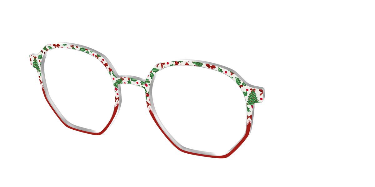 The Holly Jolly Split - Angle Top Image - Pair Eyewear