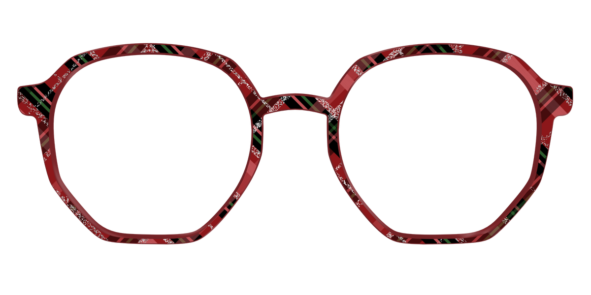 The Holly Plaid with Glitter - Front Top Image - Pair Eyewear