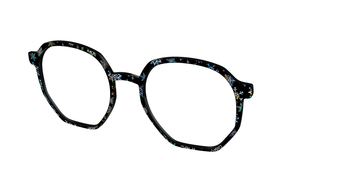 The Holographic Snowflakes - Angle Top Image - Pair Eyewear