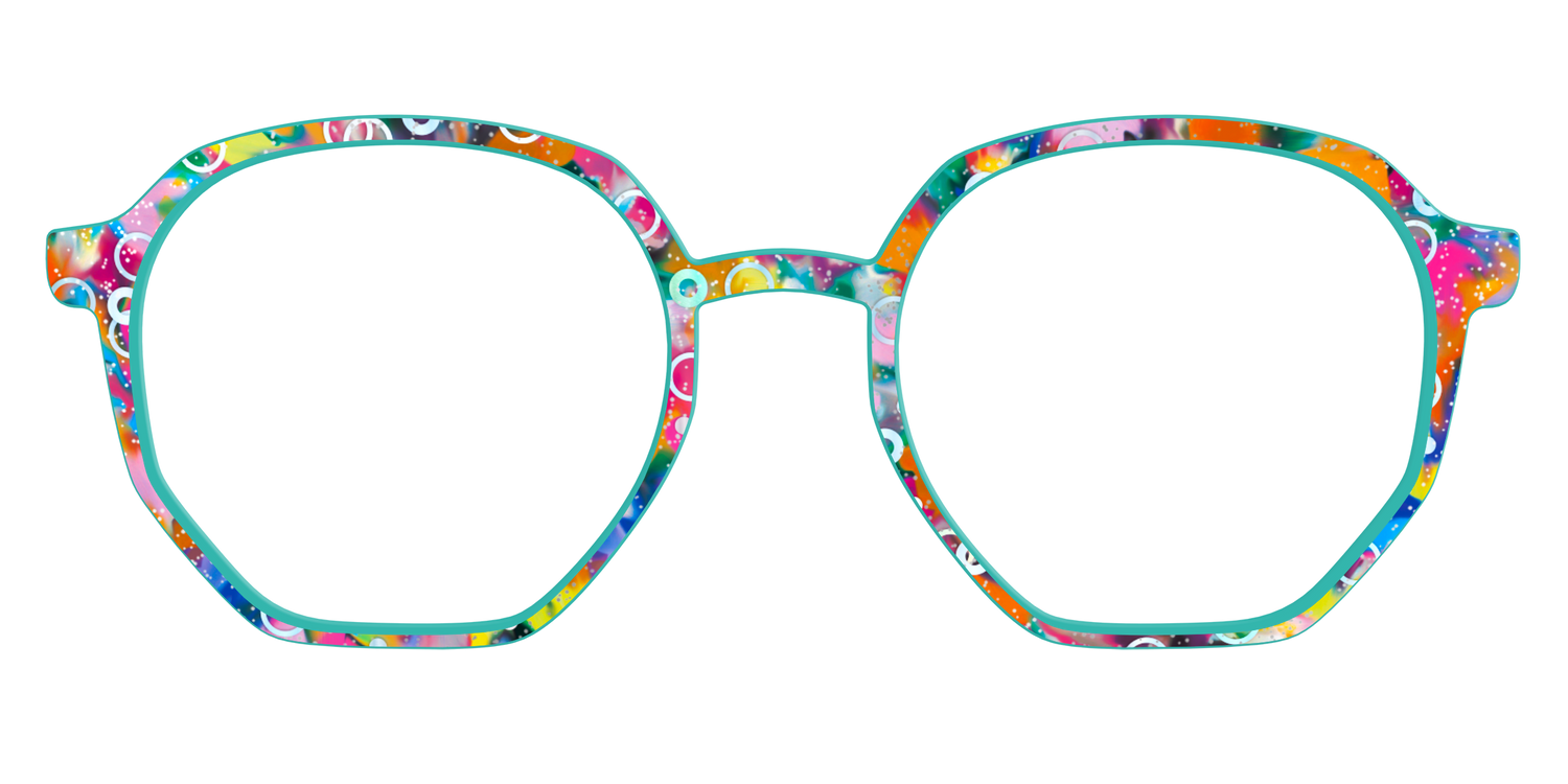The Imaginative Tortoise with Bubble Glitter - Front Top Image - Pair Eyewear
